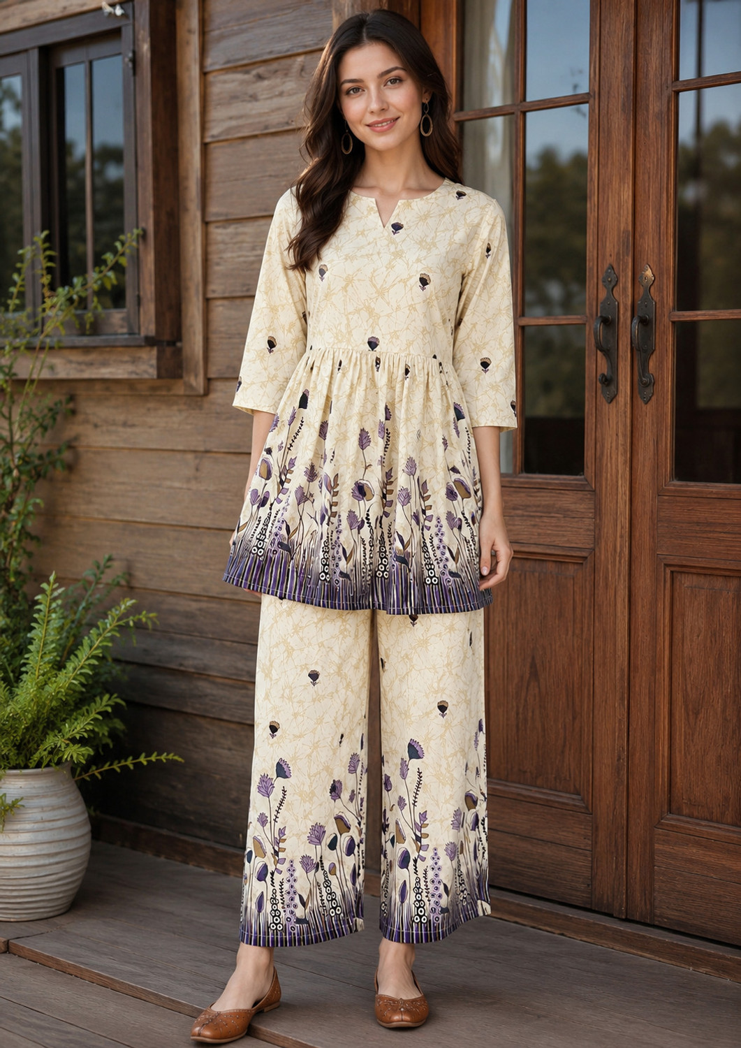 Image of DSK STUDIO Top Palazzos Co-ords Set