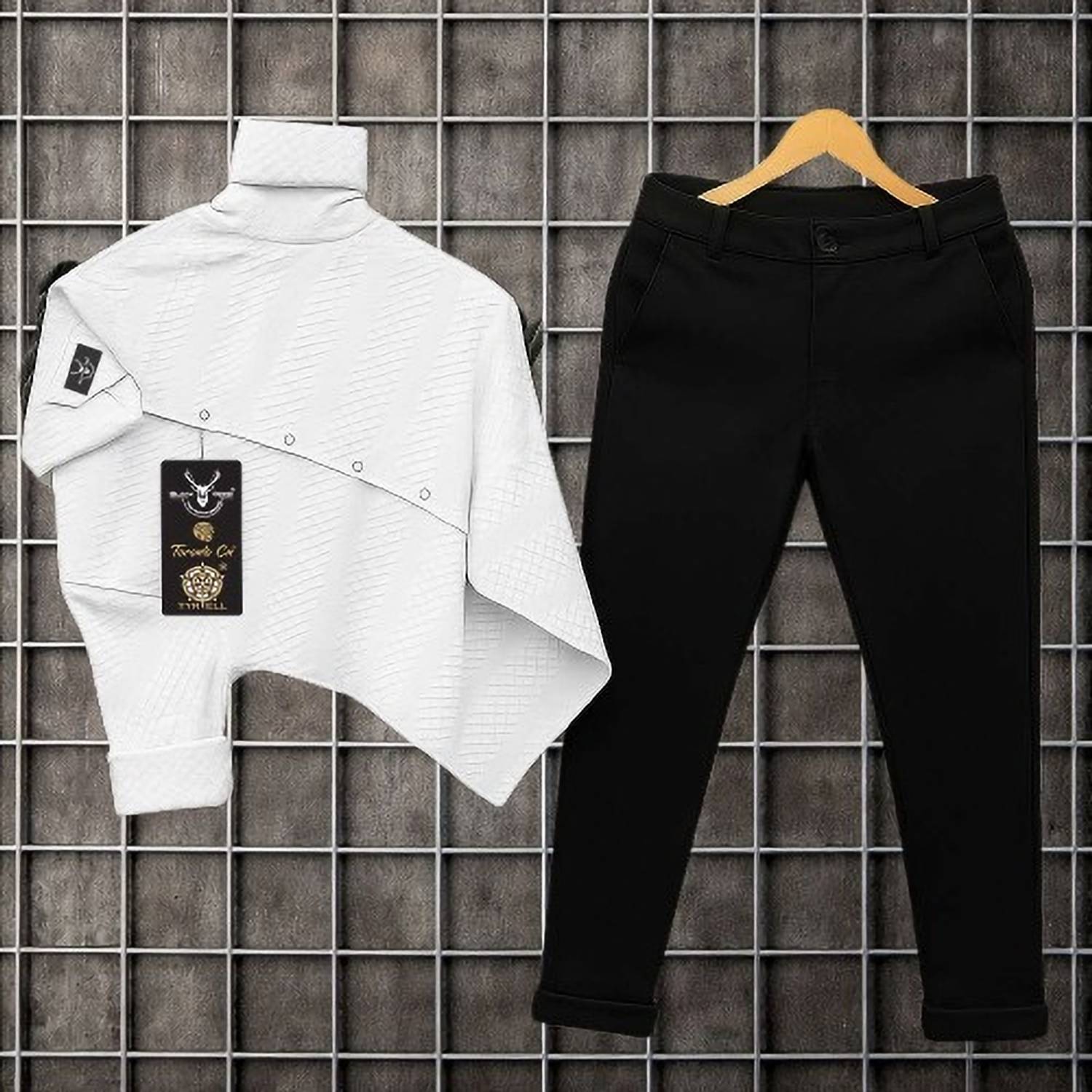 Black Deer Shirt Pant Co-ords Set