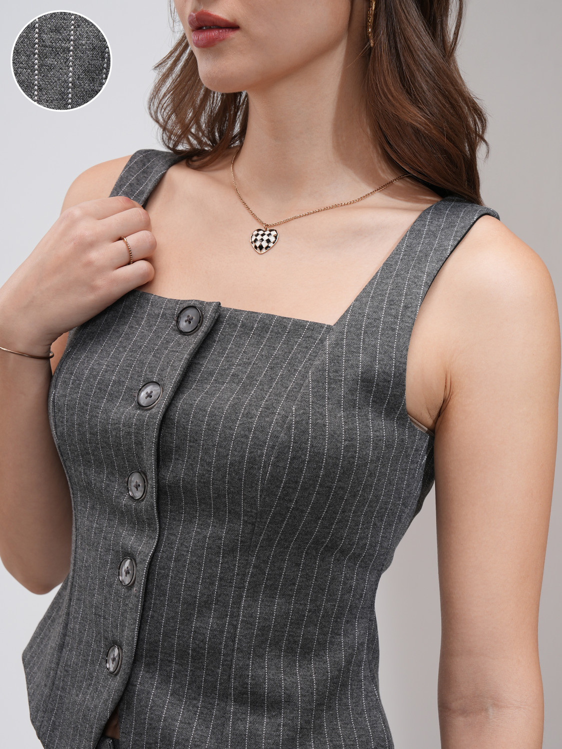 Image of Tokyo Talkies Top Skirt Co-ords Set with Coat