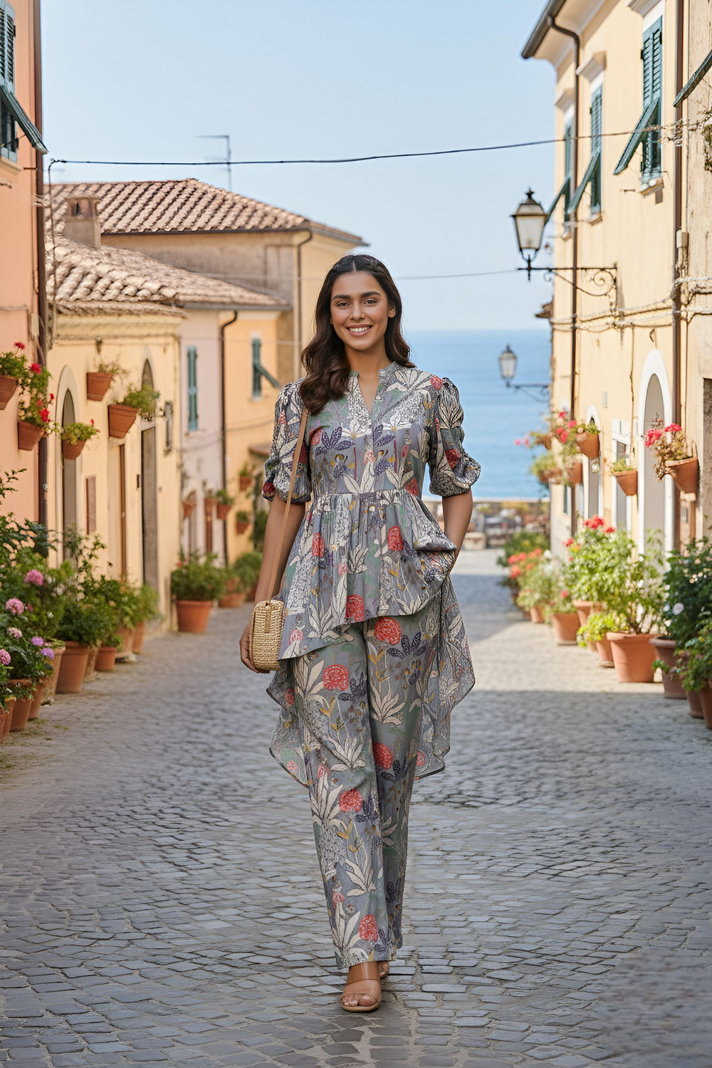 Image of Leriya Fashion Tunic Palazzos Co-ords Set