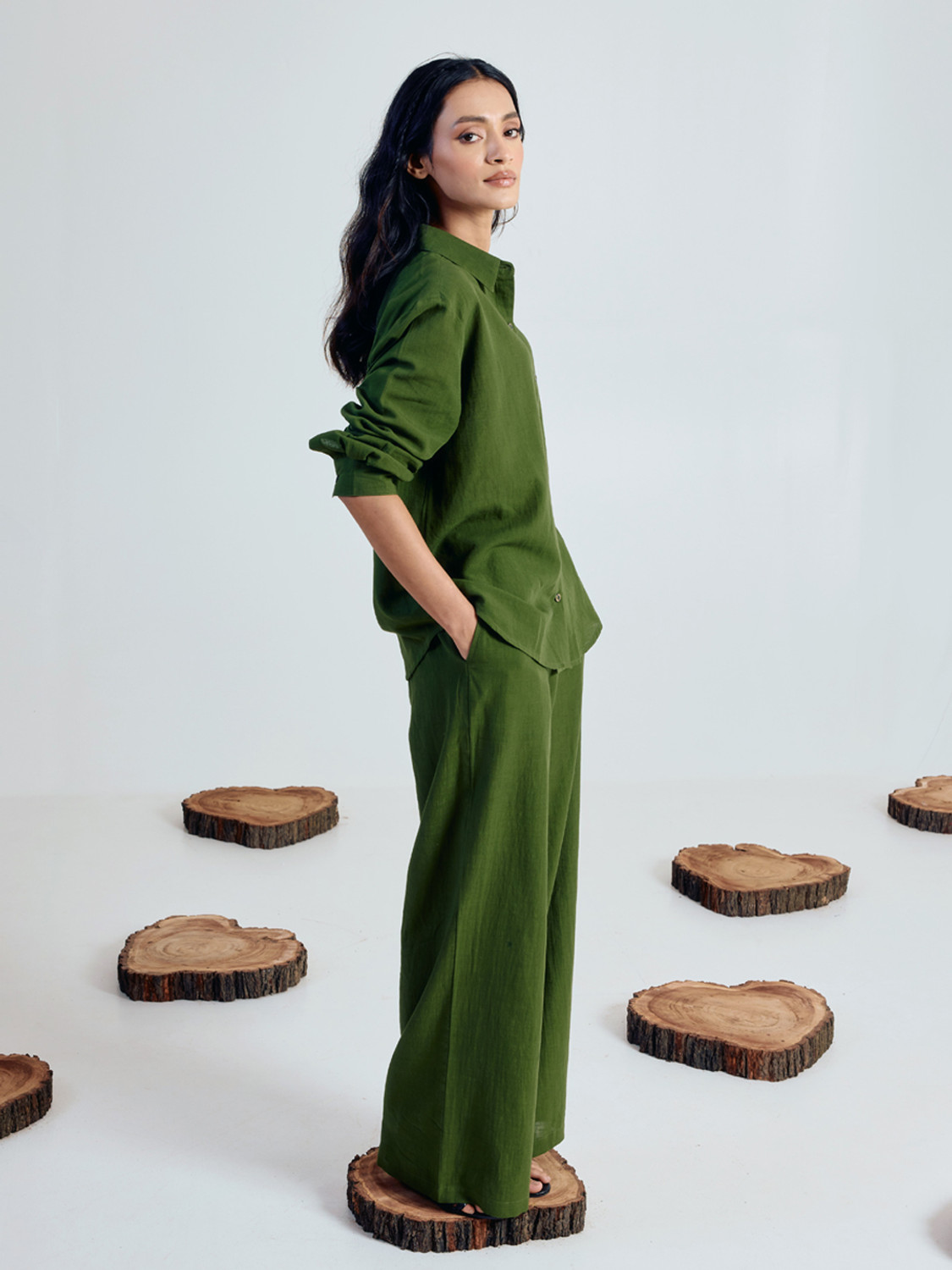 Image of FIORRA Shirt Palazzos Co-ords Set