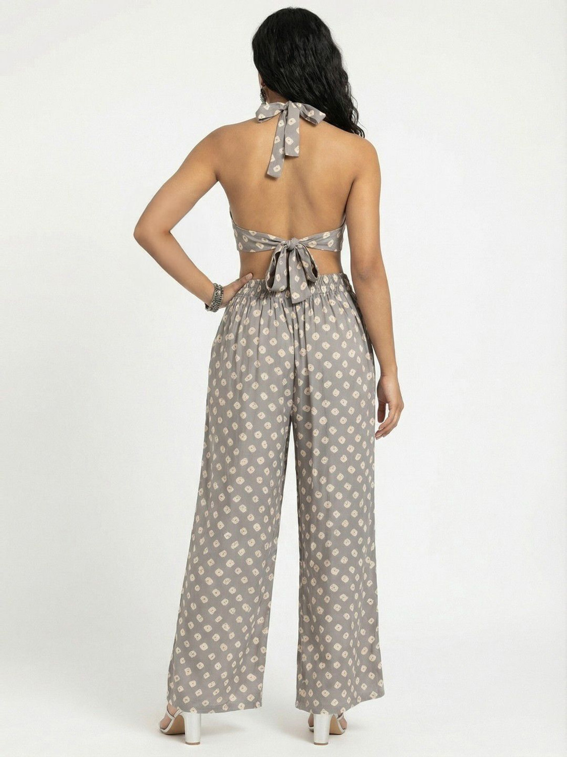Image of fusion by glitchez Top Palazzos Co-ords Set with Shrug
