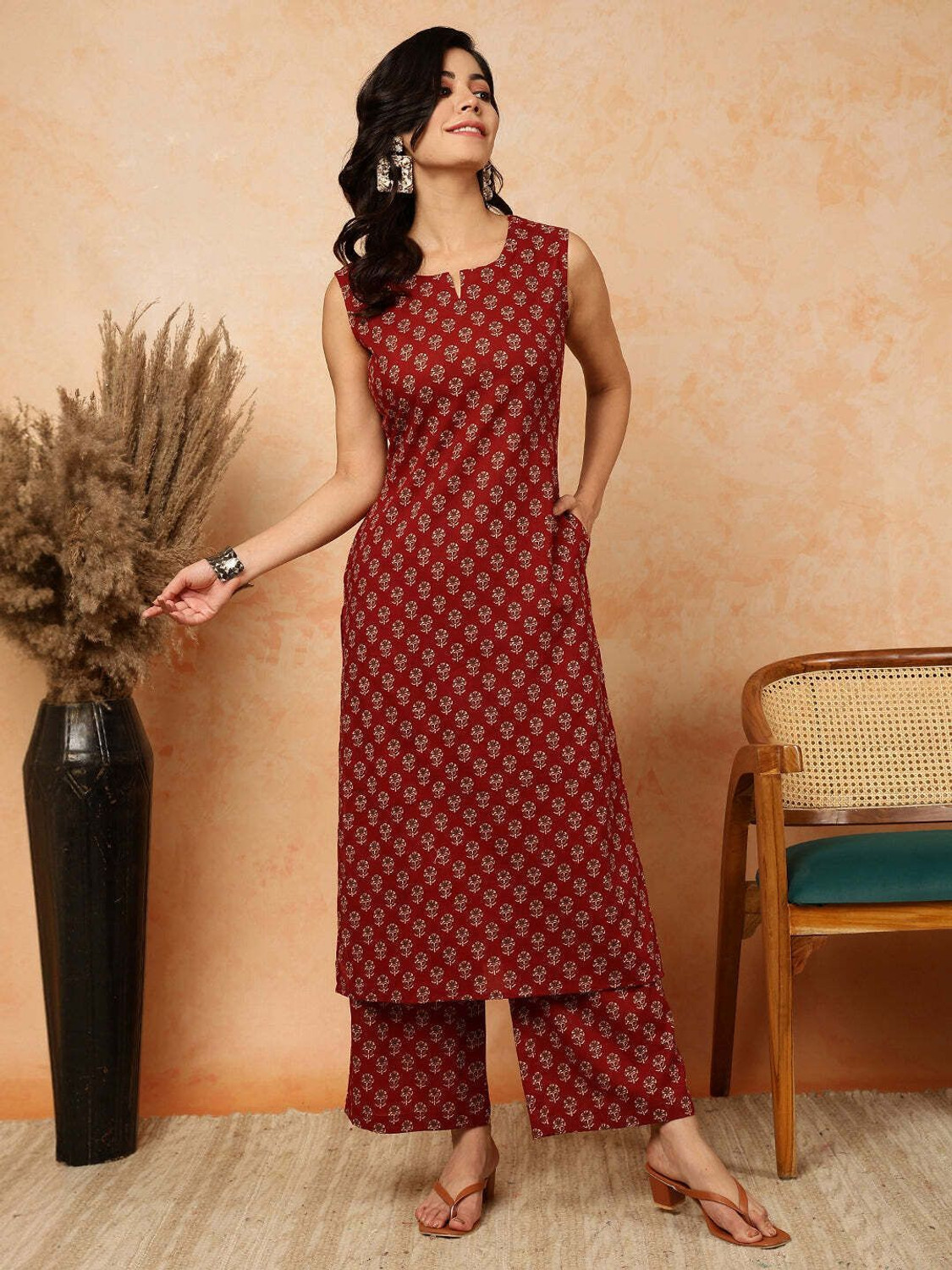 Image of GYANI CREATION Women Kurta Palazzo Set