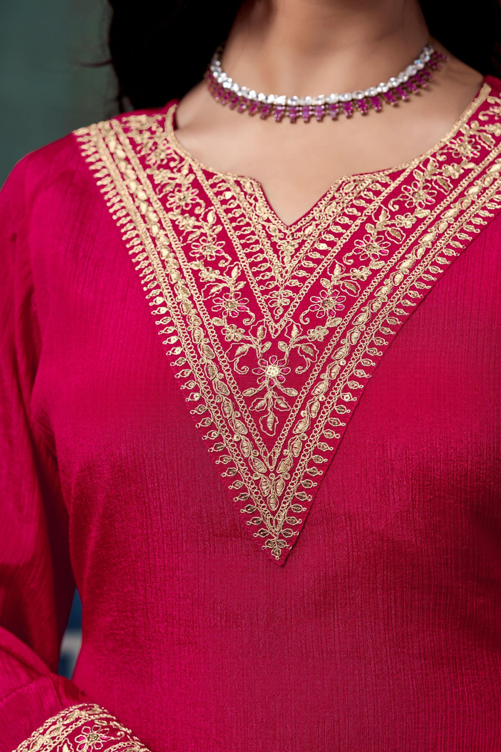 Image of Tasrika Women Ethnic Top Palazzo Set