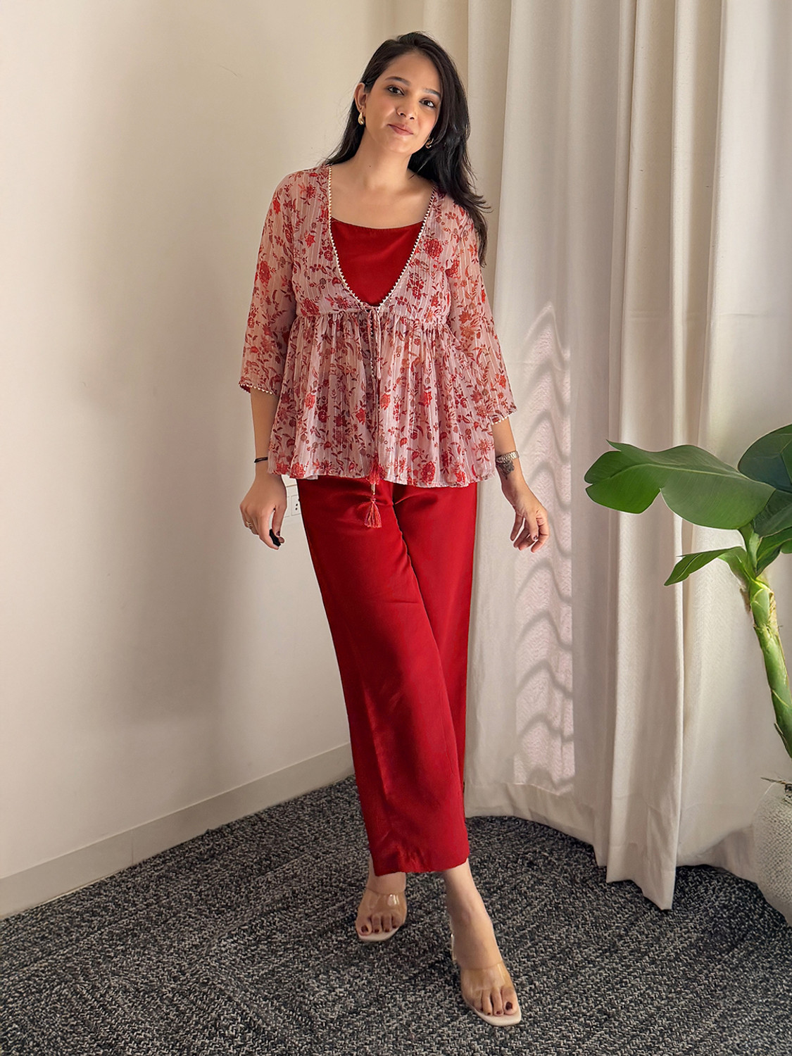 Image of Janasya Top Pant Co-ords Set