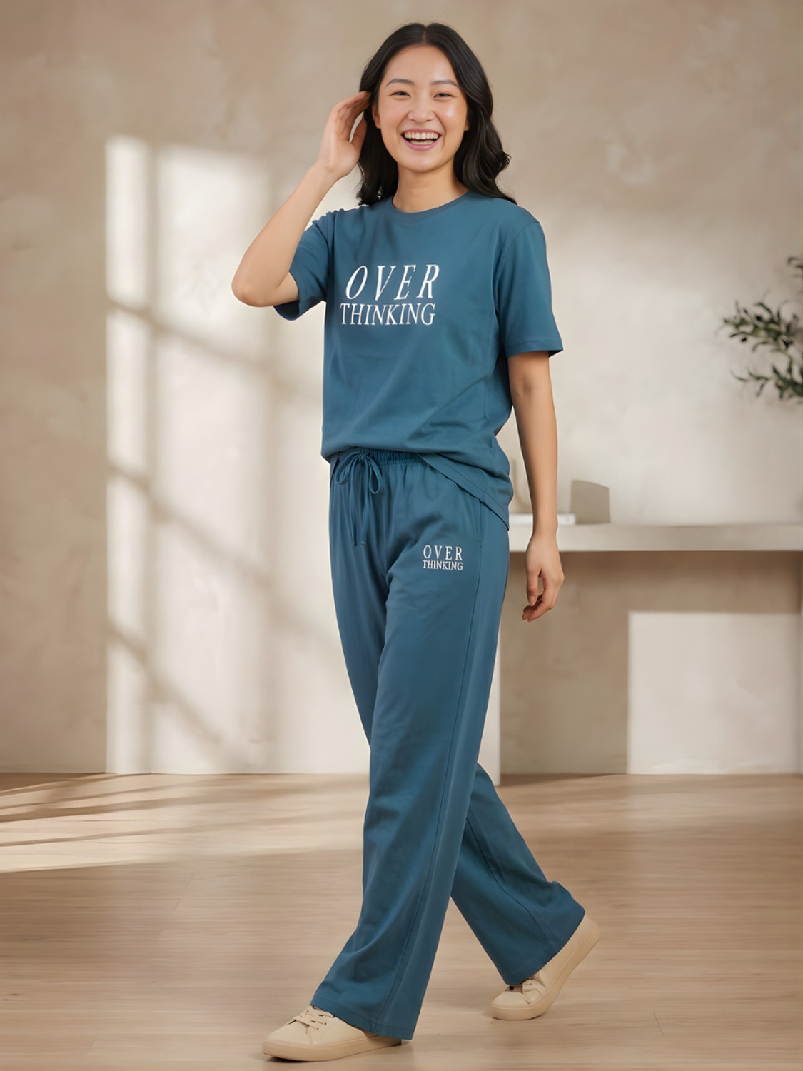 Image of Stem Rope Top Palazzos Co-ords Set