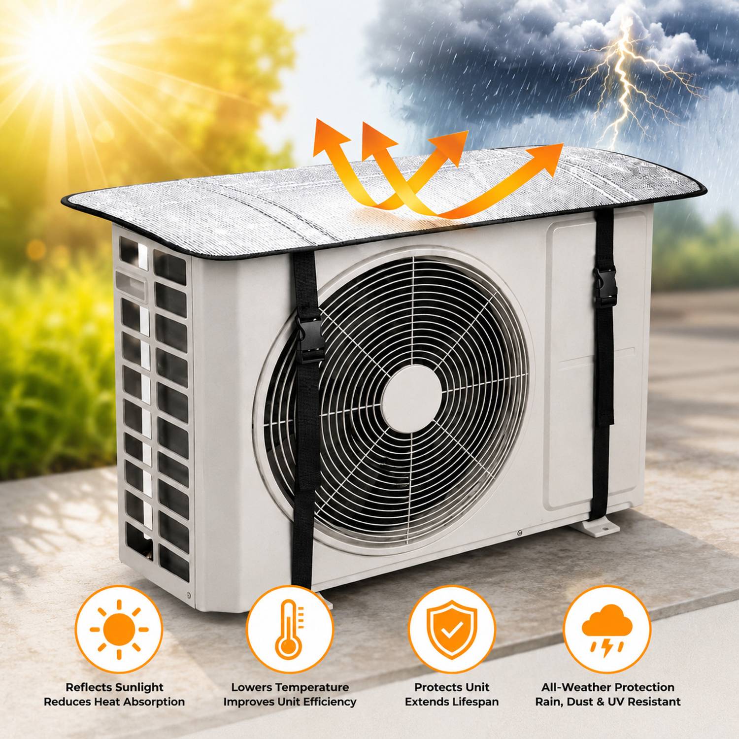 Bugzz Air Conditioner Cover for 1.5 Ton