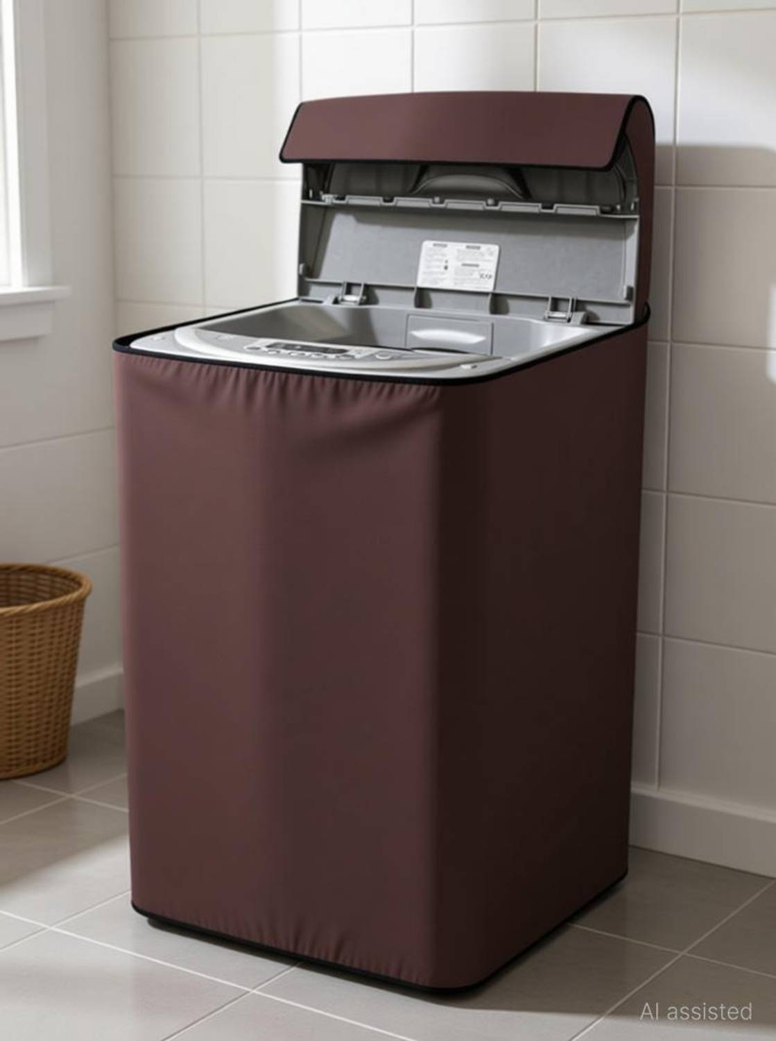 Amodori Top Loading Washing Machine  Cover for 7 to 8 Kg (Width: 67 cm, Brown)