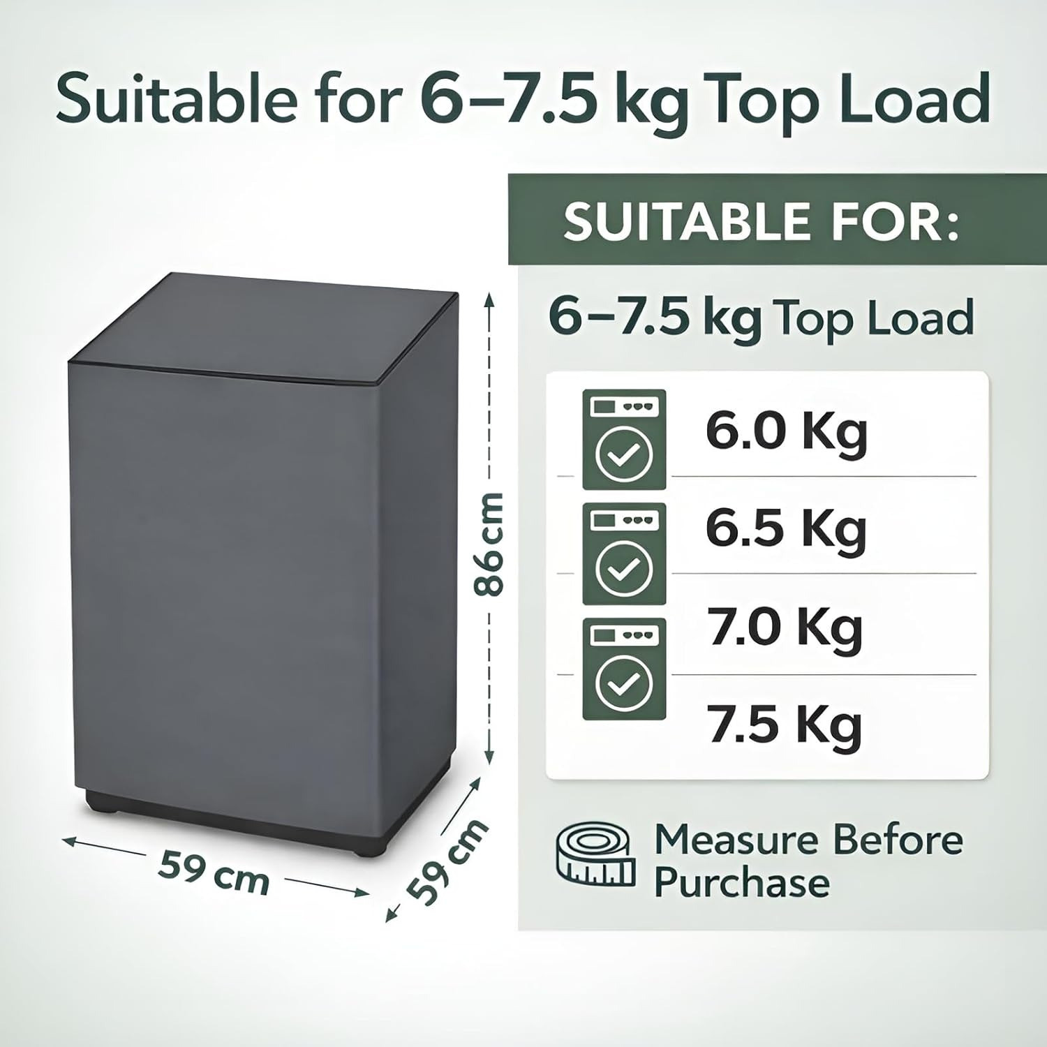 Image of DALUCI Top Loading Washing Machine Cover