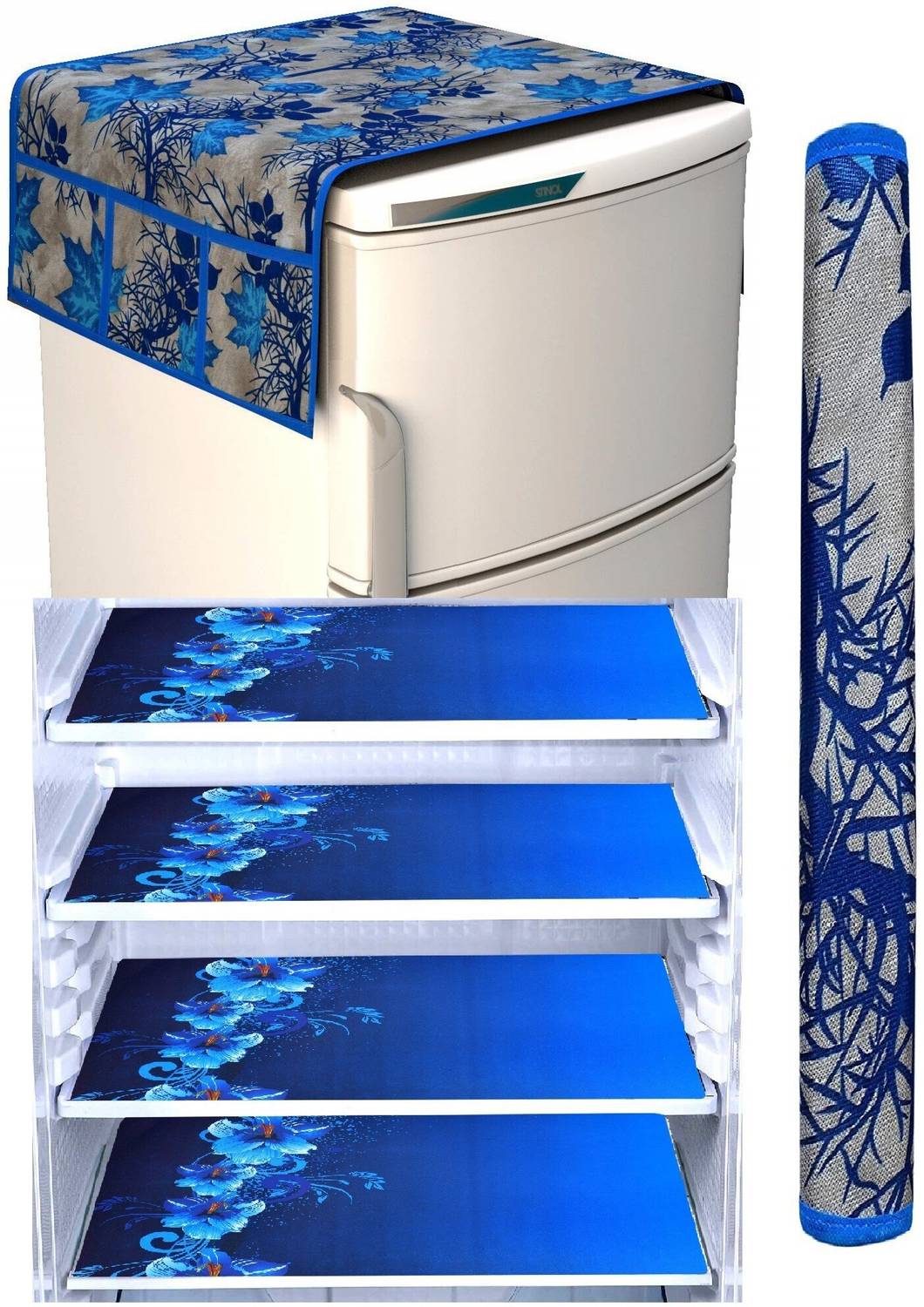 XMBUG Refrigerator Cover Blue - Image 1