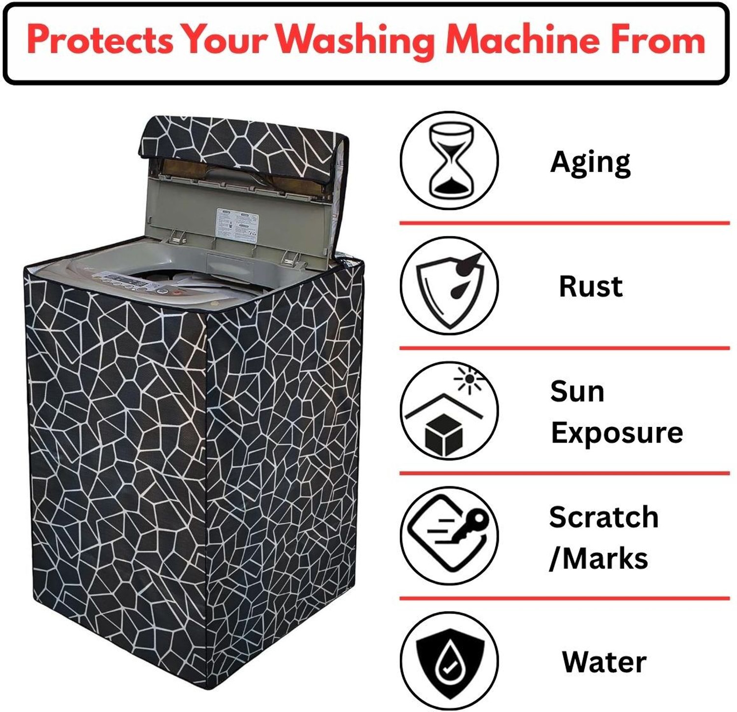 Image of Star Weaves Top Loading Washing Machine Cover for 7 to 7.5 Kg