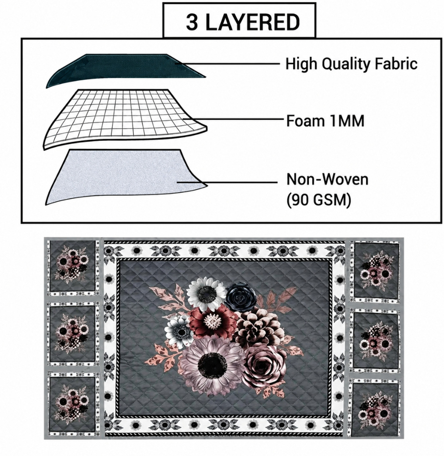 Image of Gautam Textile Hub Refrigerator Cover