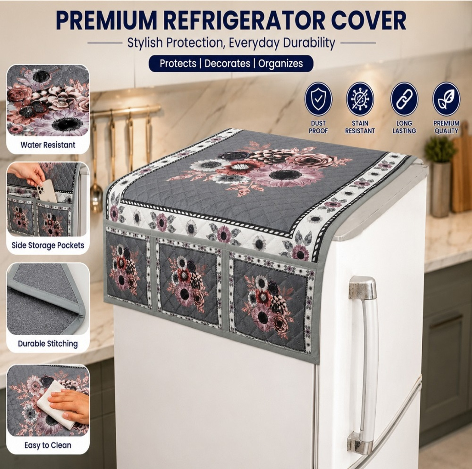 Image of Gautam Textile Hub Refrigerator Cover