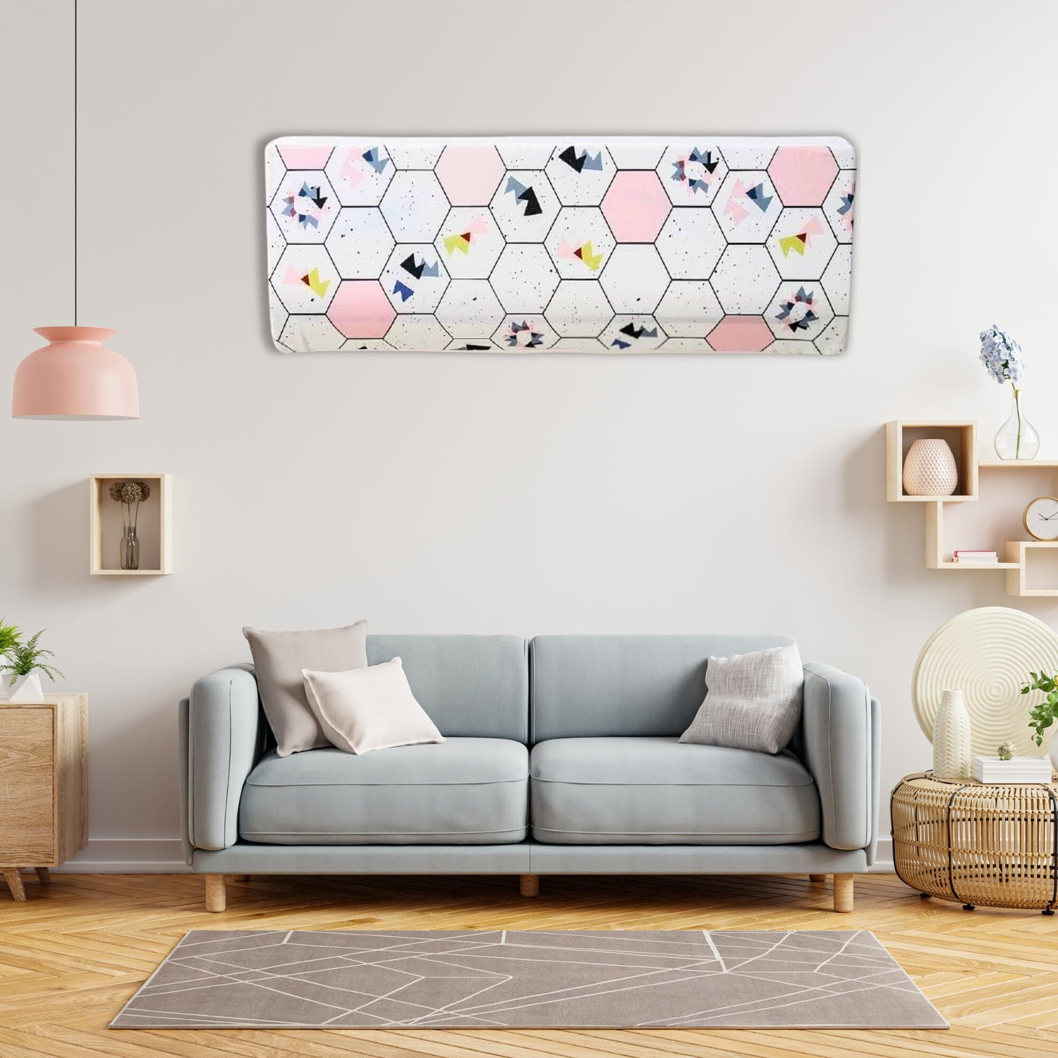 Image of Da Anushi Air Conditioner Cover (Width: 22.86 cm, Split Indoor AC Cover Unit for 1.5 Ton, Hexagon)