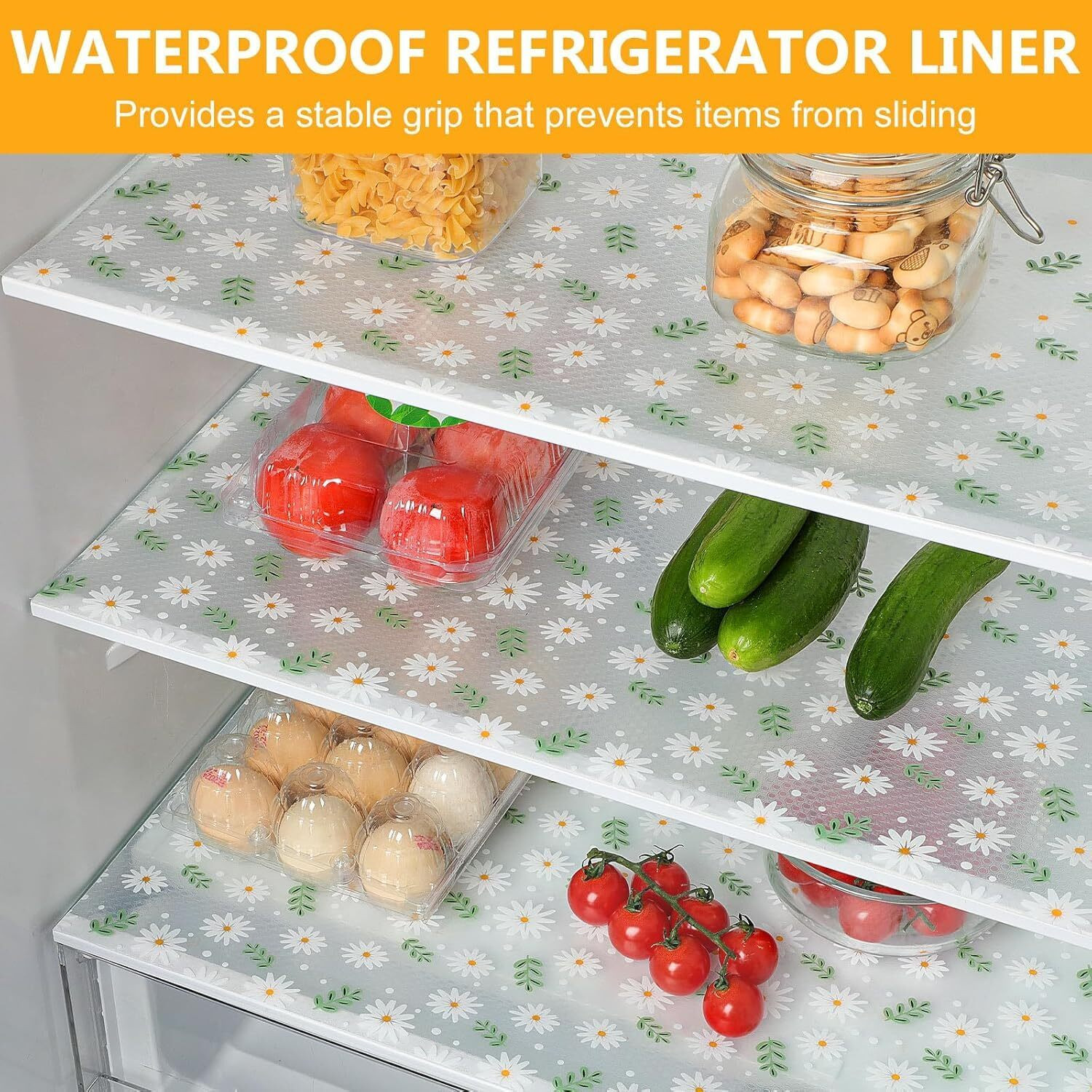 Image of OCEAN PLASTWARES Fridge Mats, Kitchen Mat EVA Food Grade Multipurpose Washable Anti Slip Mat