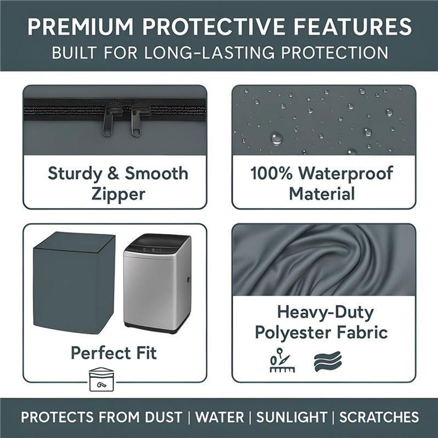 Image of DALUCI Top Loading Washing Machine Cover