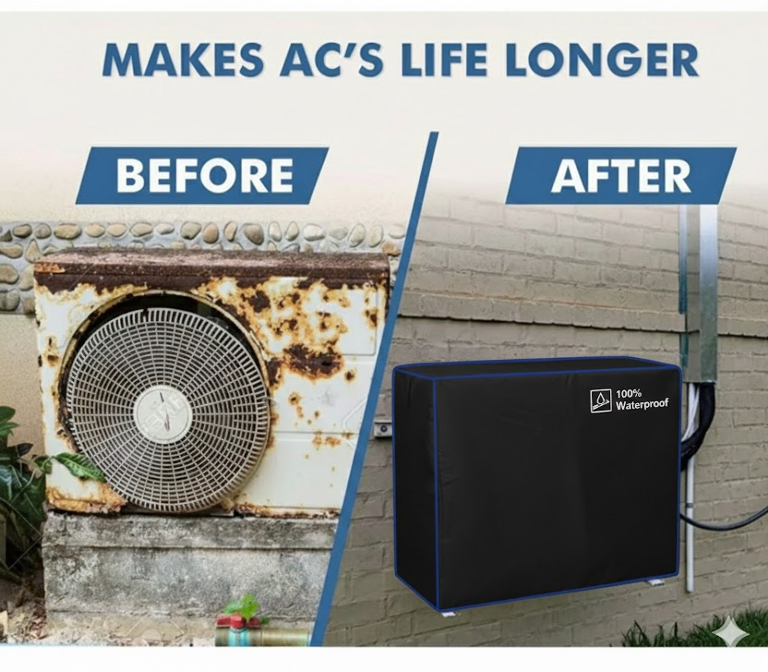 Image of KCE STORE Air Conditioner Cover for 1.5 Ton