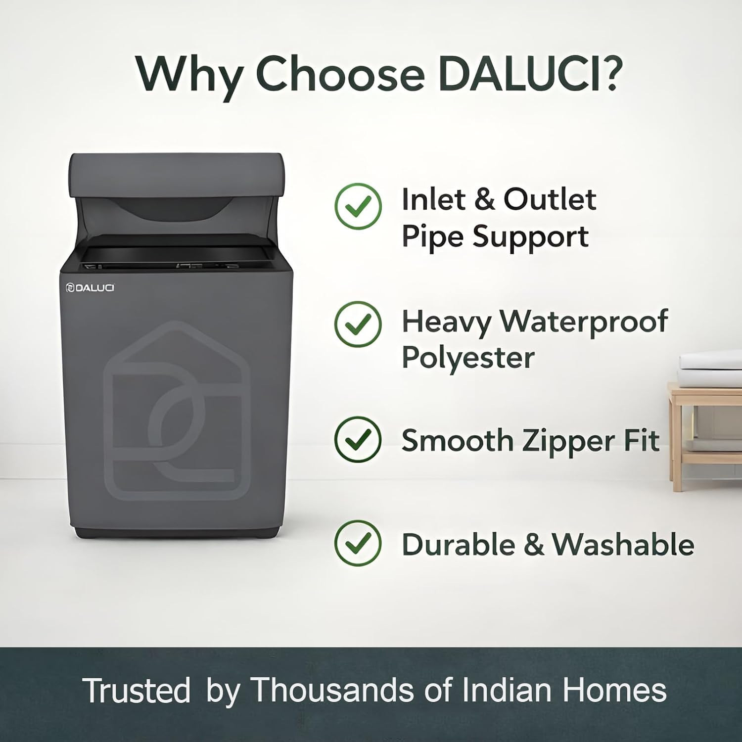 Image of DALUCI Top Loading Washing Machine Cover
