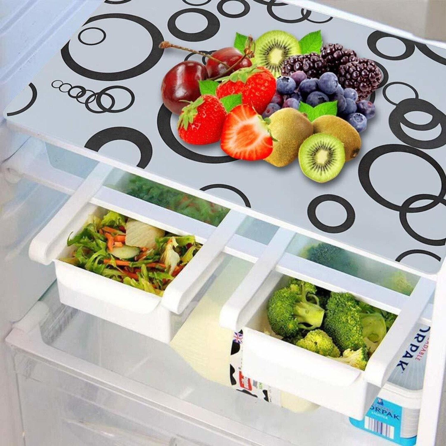 Image of XMBUG Refrigerator Cover (Width: 95 cm, Black)