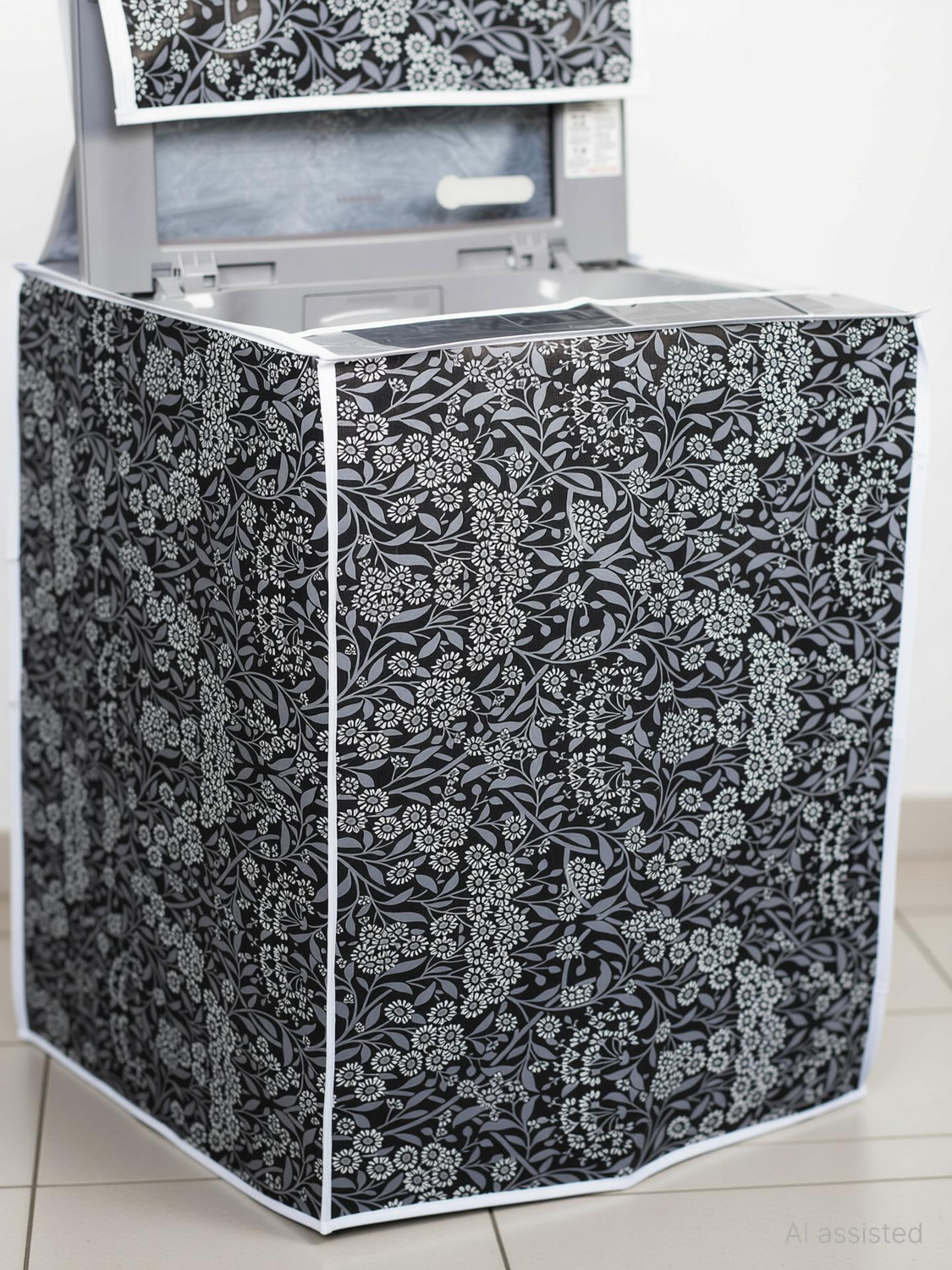Image of Vintage Pro Top Loading Washing Machine Cover (Width: 63 cm, grey)