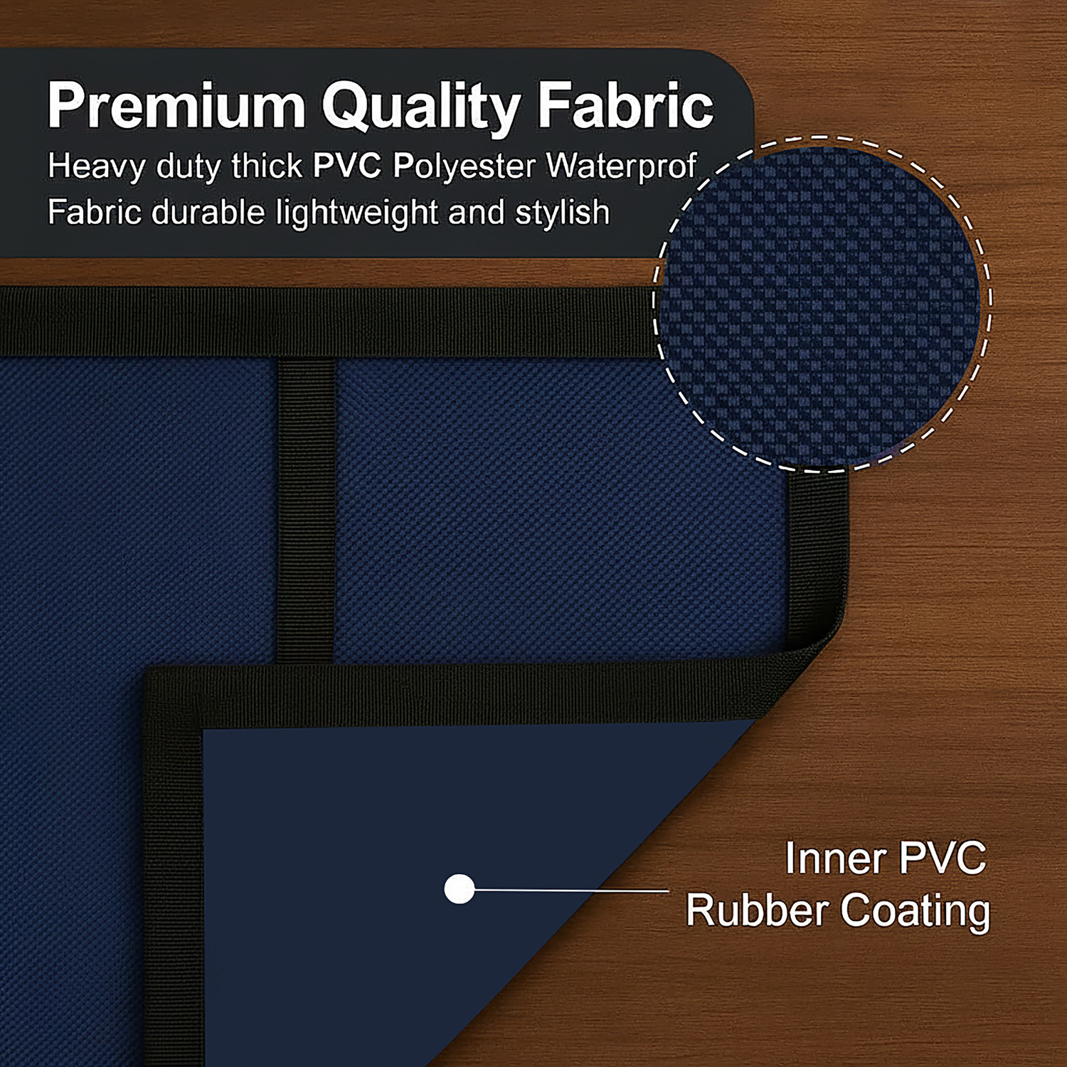 Image of Fancy Walas Refrigerator Cover (Width: 170 cm, Blue)