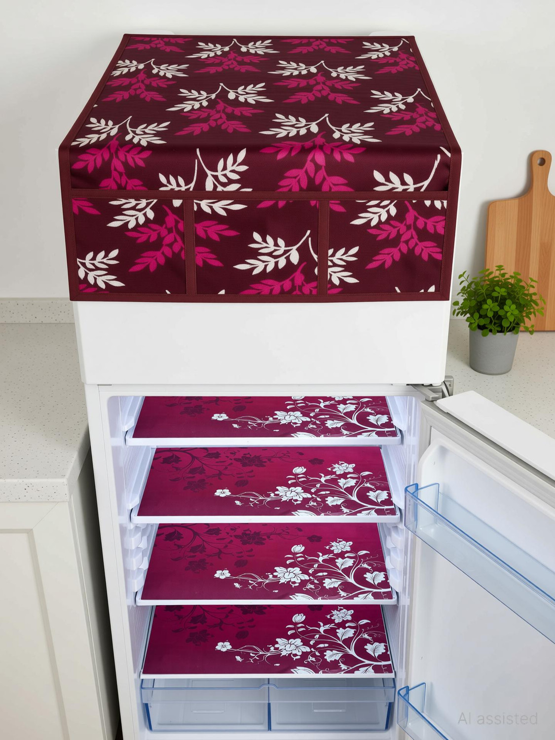 Image of HOME LIVING Refrigerator Cover