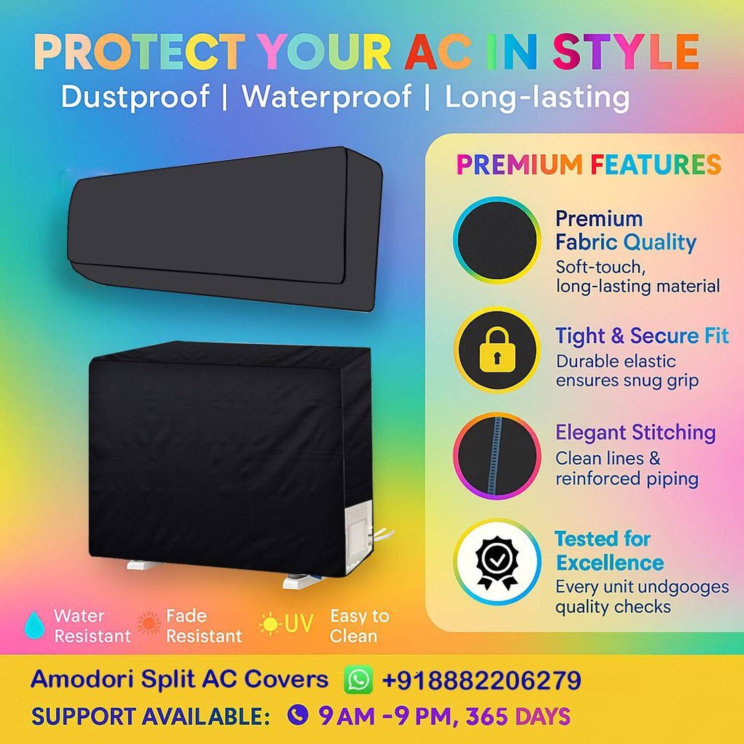 Amodori Air Conditioner  Cover for 1.5 Ton