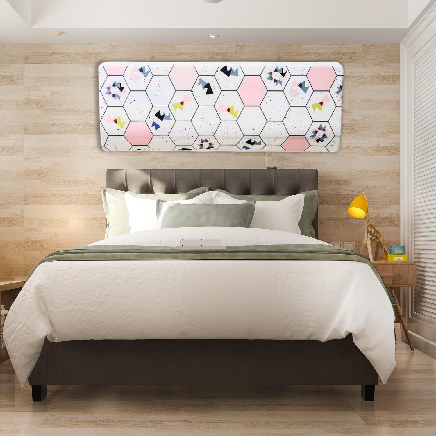 Image of Da Anushi Air Conditioner Cover (Width: 22.86 cm, Split Indoor AC Cover Unit for 1.5 Ton, Hexagon)