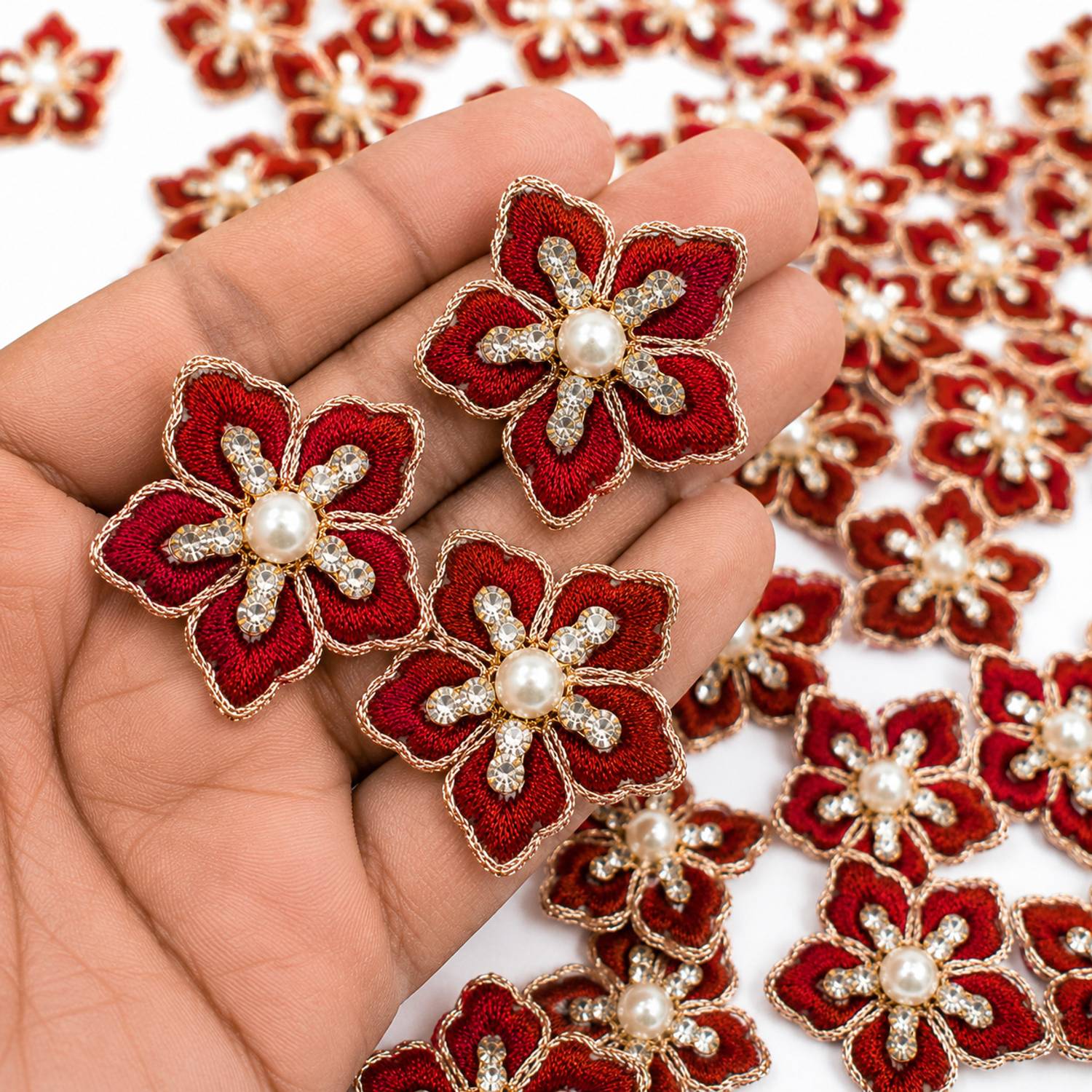 hidaya ethnic fathion Applique Patch (25, Maroon) deal from flipkart