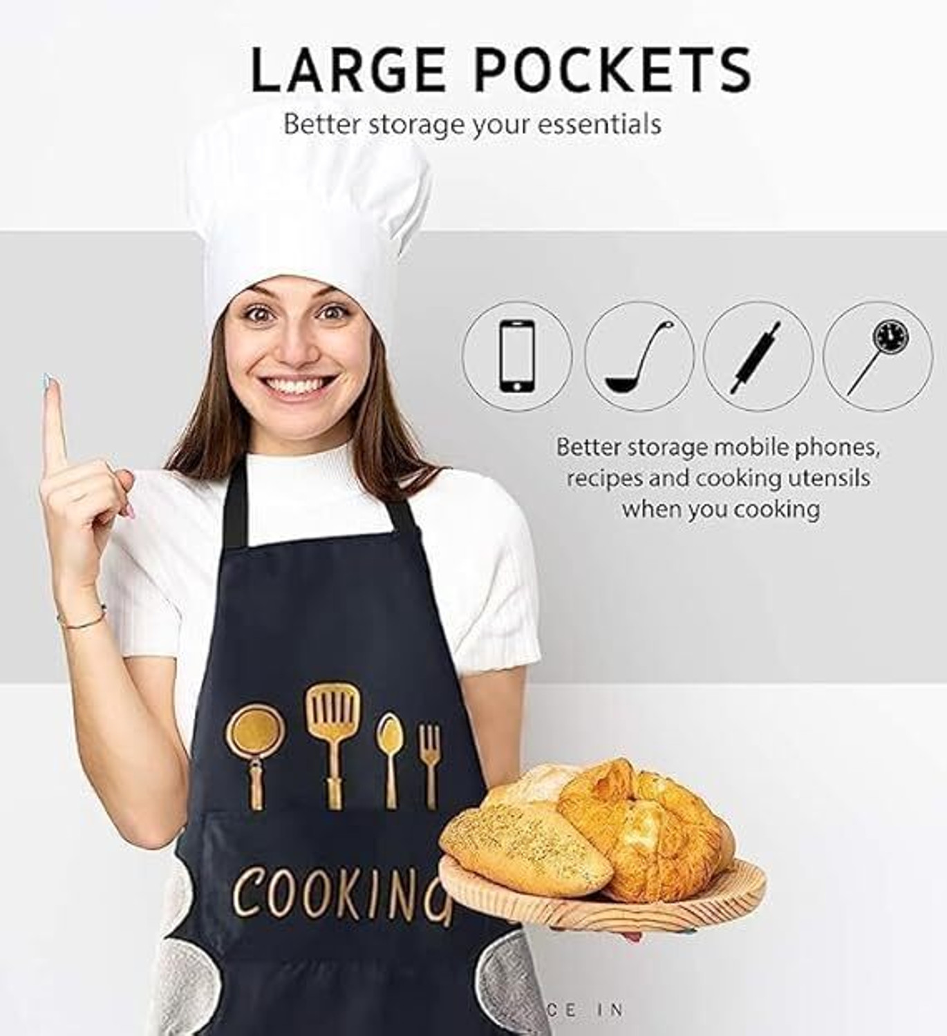 Image of KANUSHI Cotton Home Use Apron - Free Size
