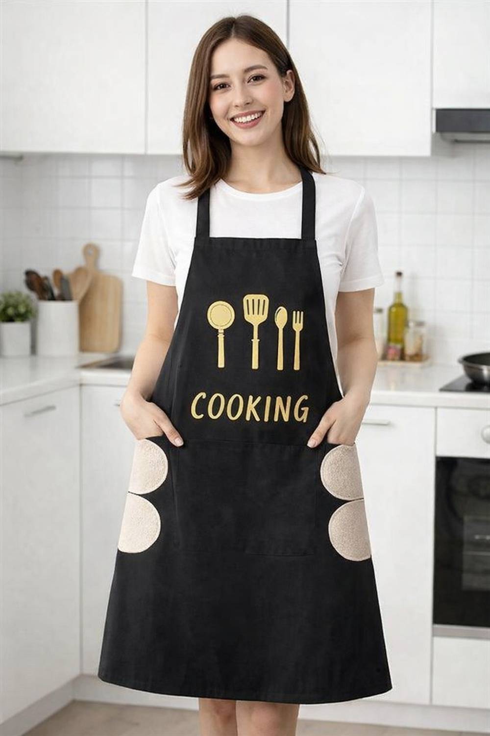 BETHAKJI Polyester Home Use Apron - Medium