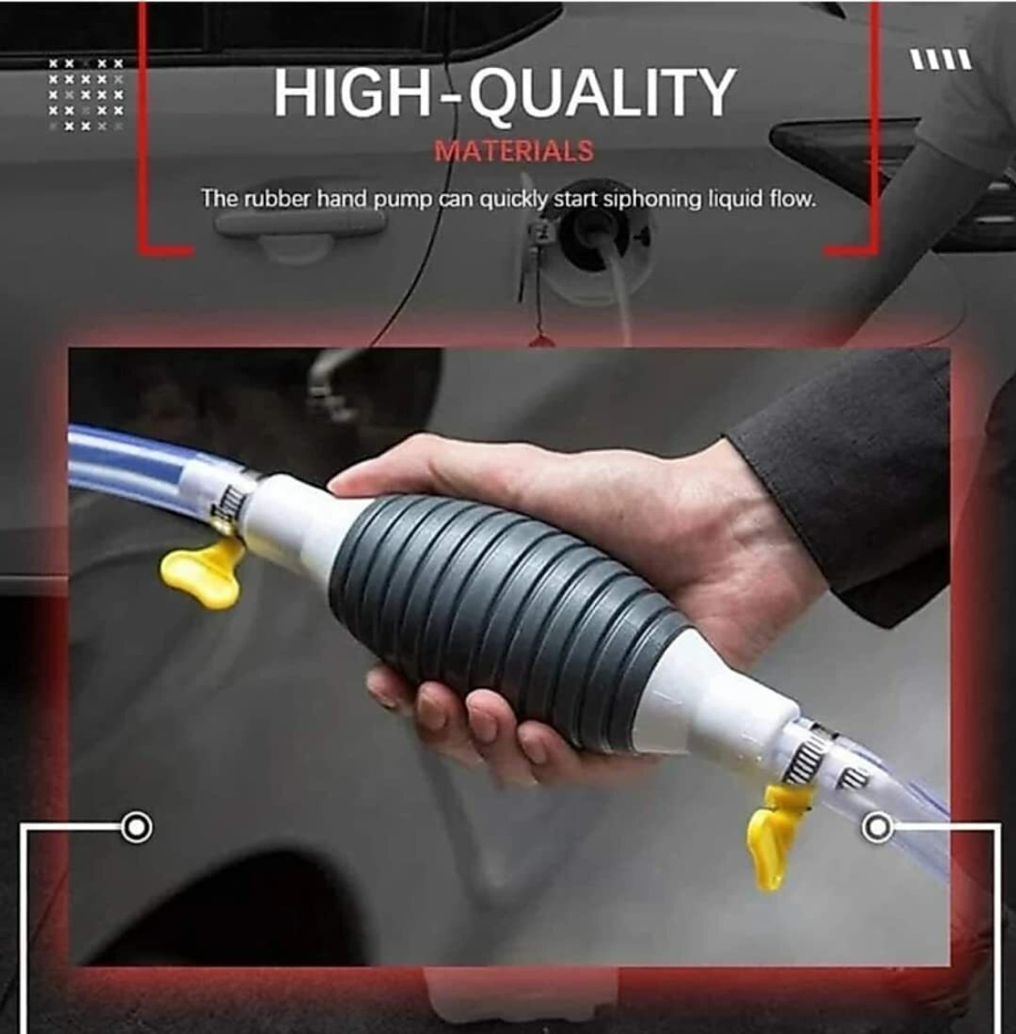 Image of TRK IMPEX Portable Hand Fuel Pump Gas Oil Water Fuel Transfer Siphon Pump Electrical Aquarium Cleaner