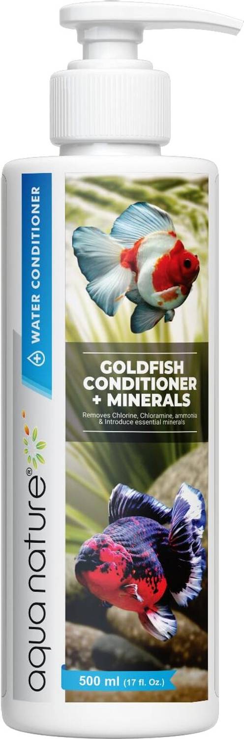 Aquanature Goldfish Water Conditioner+ Minerals Removes Chlorine, Chloramine &Ammonia 500ml Solvent Aquarium Cleaner