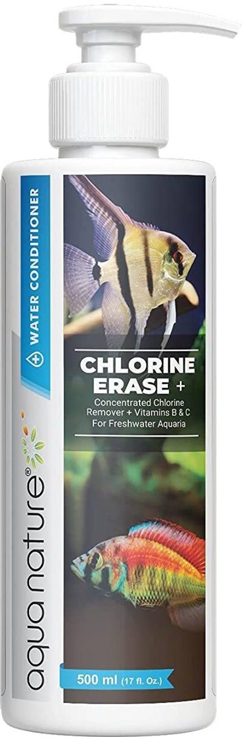 Aquanature Chlorine Erase + Water Conditioner Concentrated Chlorine Remover +Vitamin B&C for Freshwater Aquarium (500ml) Magnetic Aquarium Cleaner