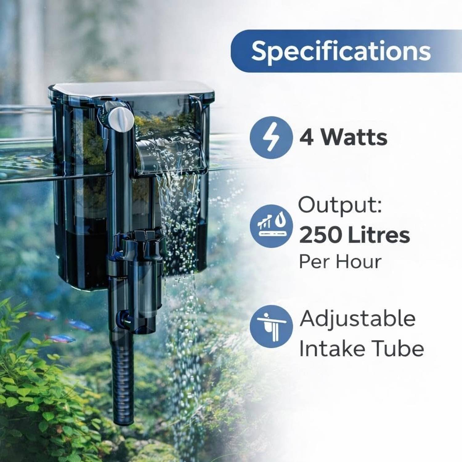 Rizopets BLH-401 Aquarium Filter 4W 250 L/H - Image 4