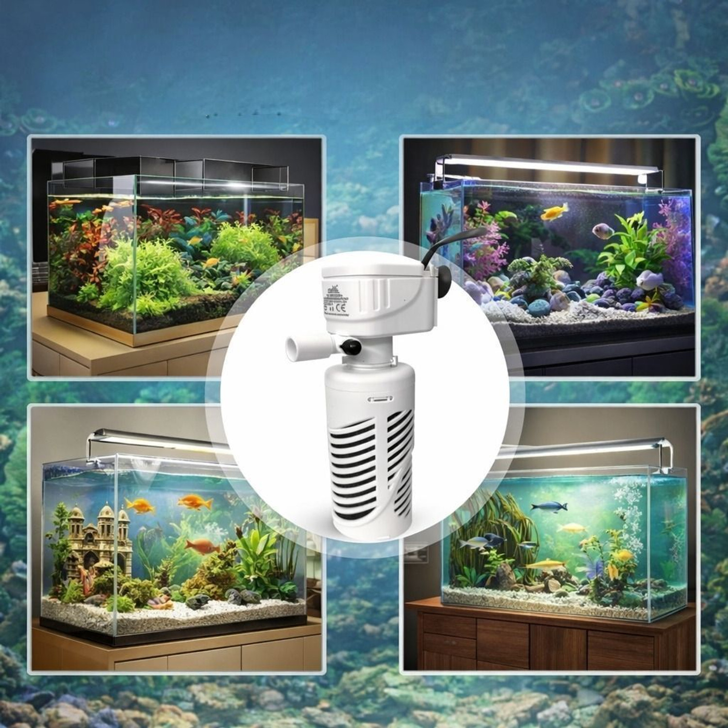 Image of MyPetFishy VS-WP1000FA Power Aquarium Filter (Biological Filtration for Salt Water and Fresh Water)