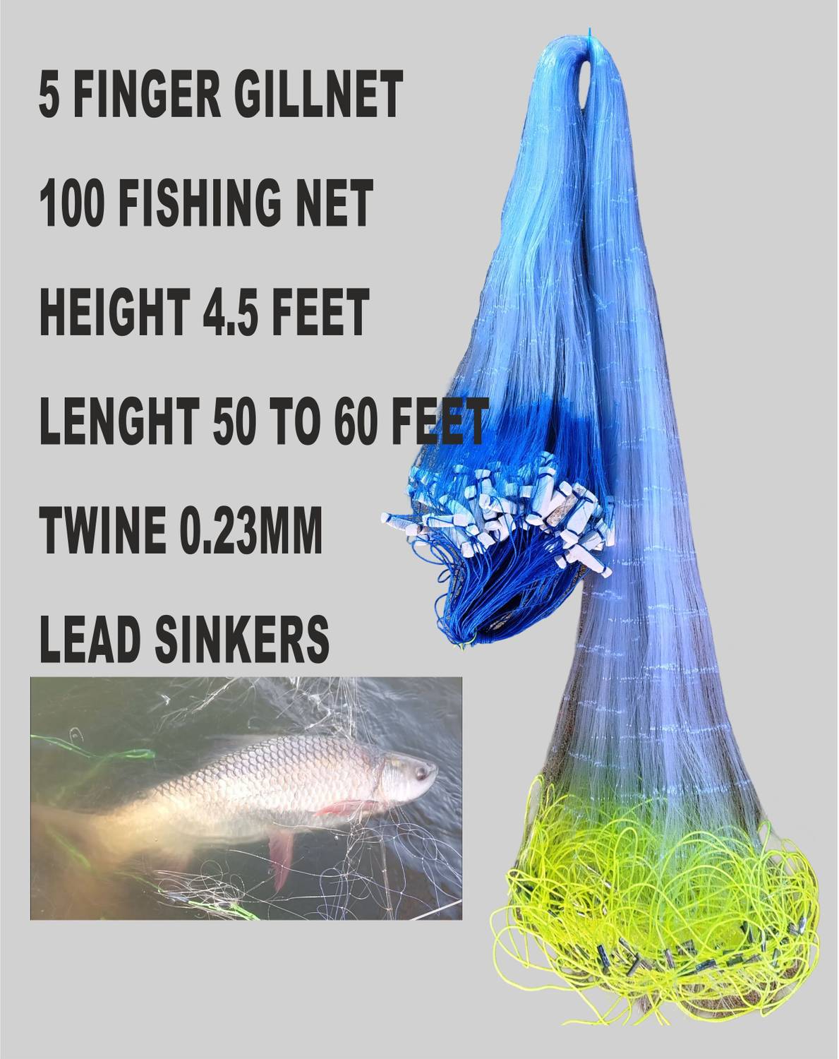 Barsha Fishing Nets 5 fishing net lead sinker Fishing Net