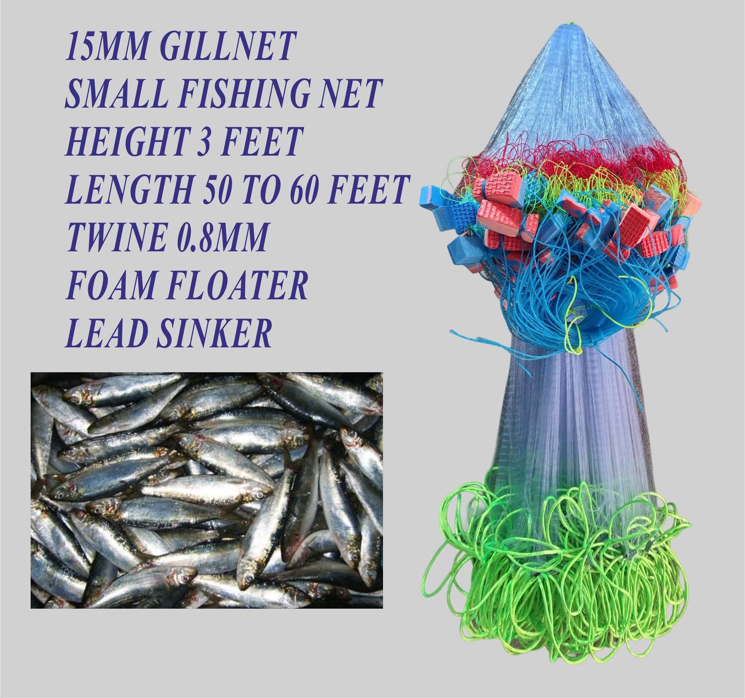 Barsha Fishing Nets 15mm fishing net lead sinker Fishing Net