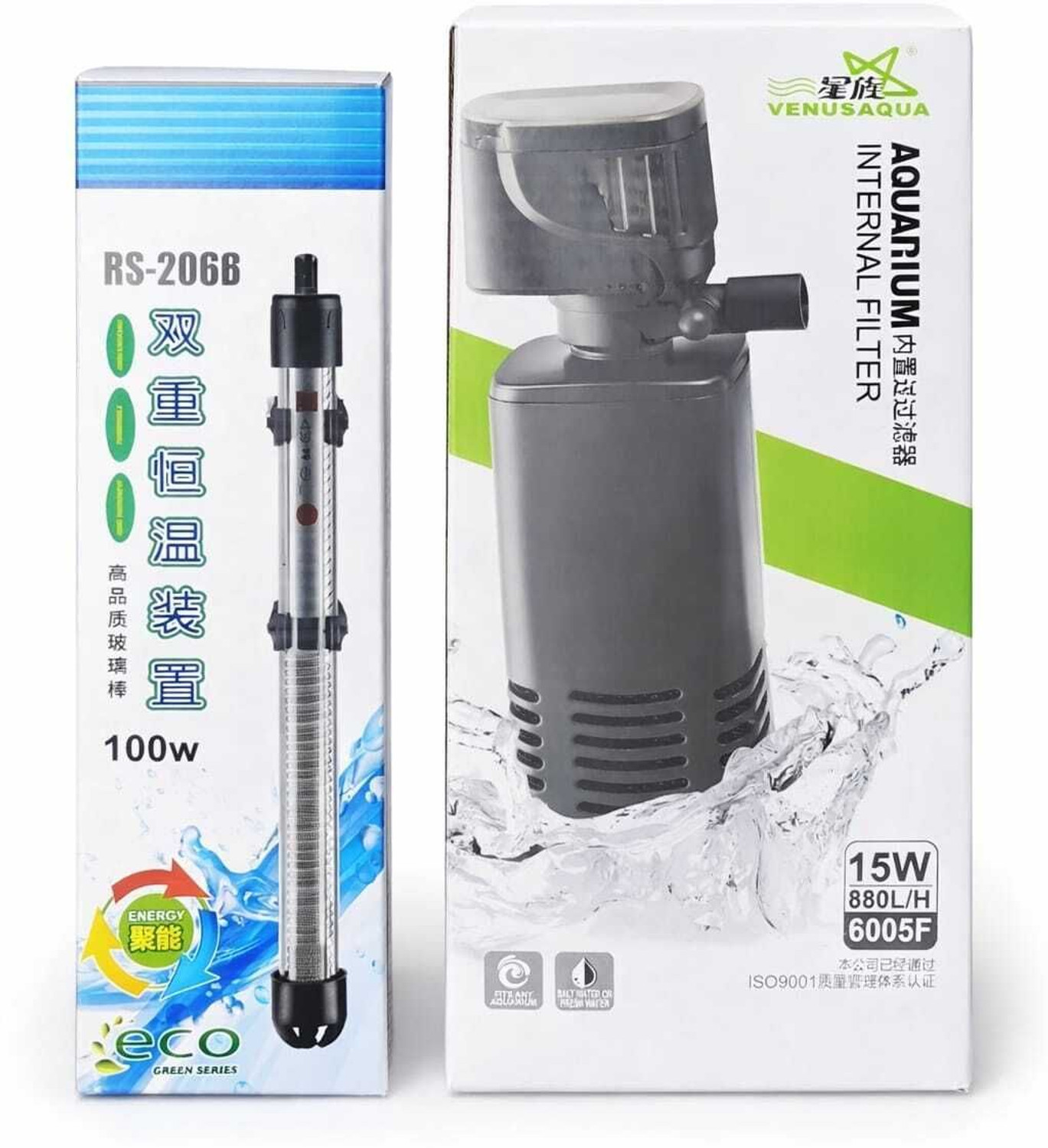 Image of aparna enterprise COMBO HEATER-100W & 6005PUMP Submersible Aquarium Immersion Heater