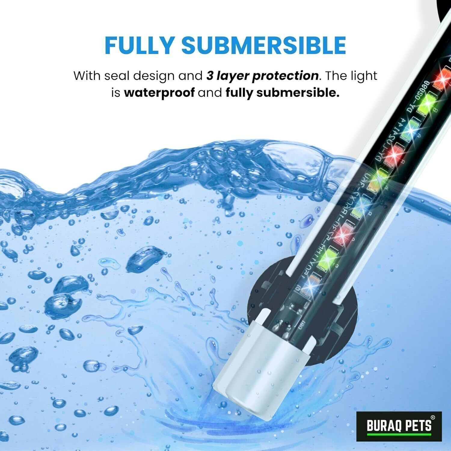 Image of Buraq White, Blue, Red, Green LED Aquarium Light