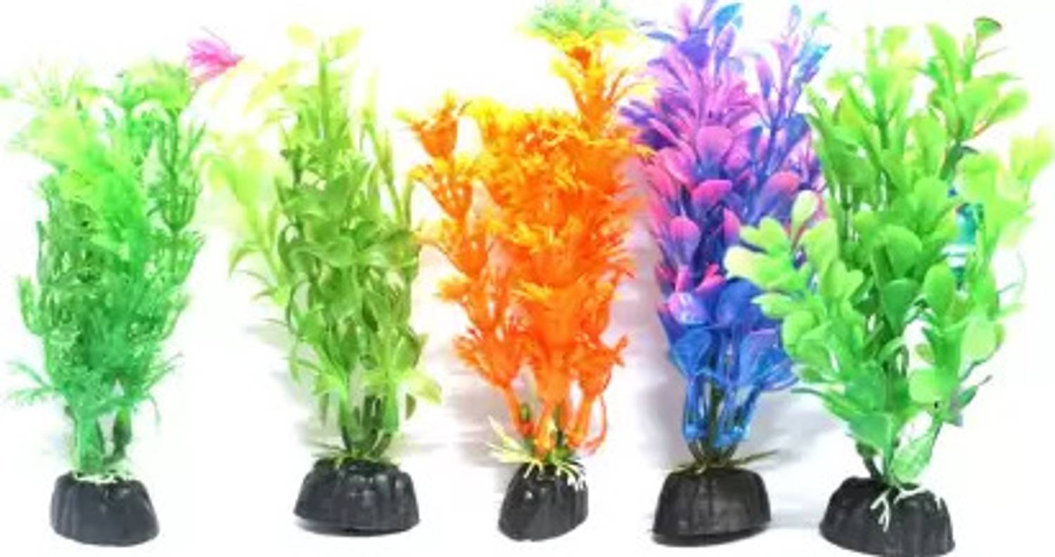 Animaux (5PCS) Beautiful Artificial Aquarium Plastic Plants Aquarium Plant Anchor