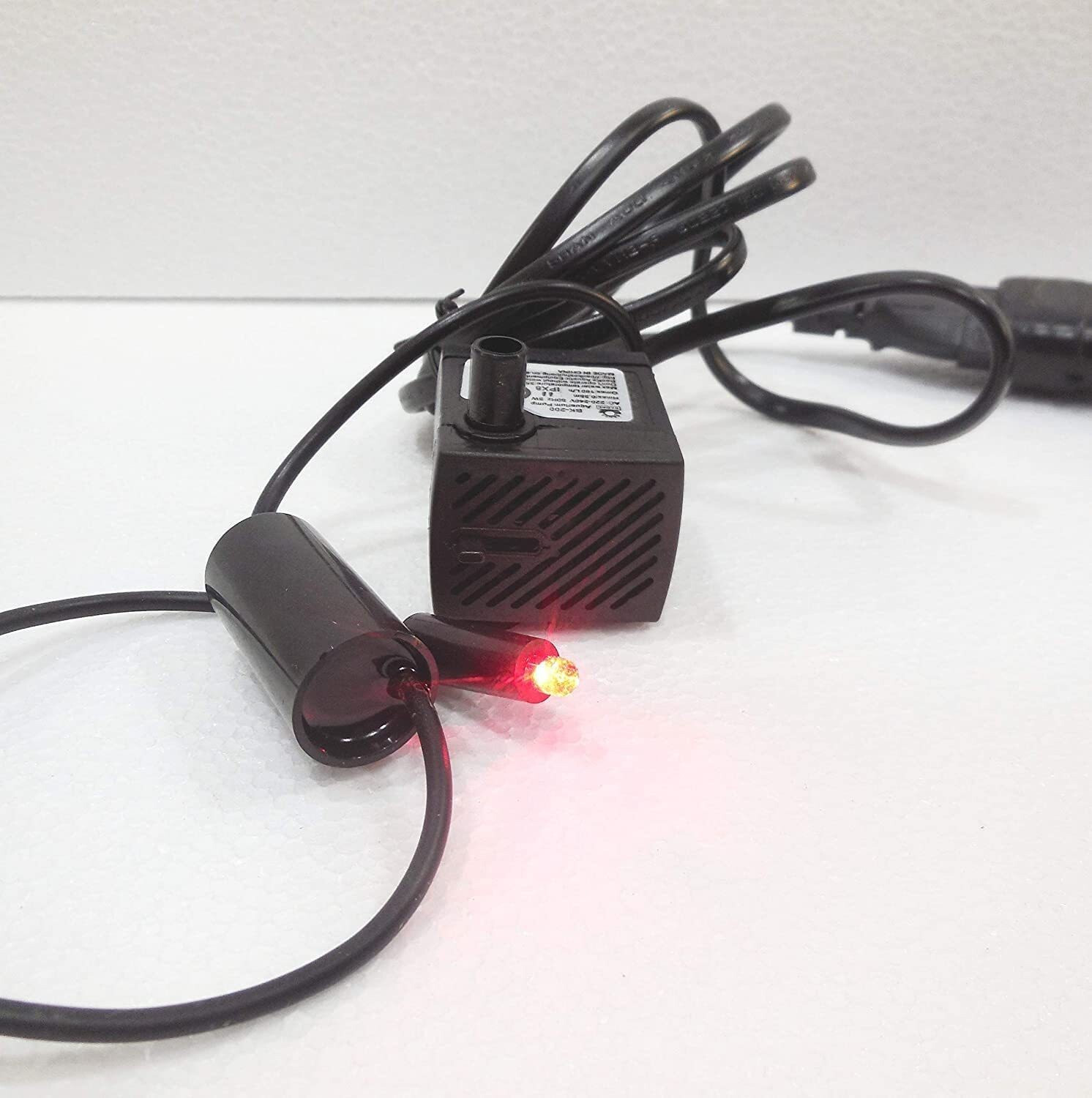 FLOJOY 3W Submersible Pump Head 2Feet (200 l/hr) with 1 LED Color Changing Light Water Aquarium Pump