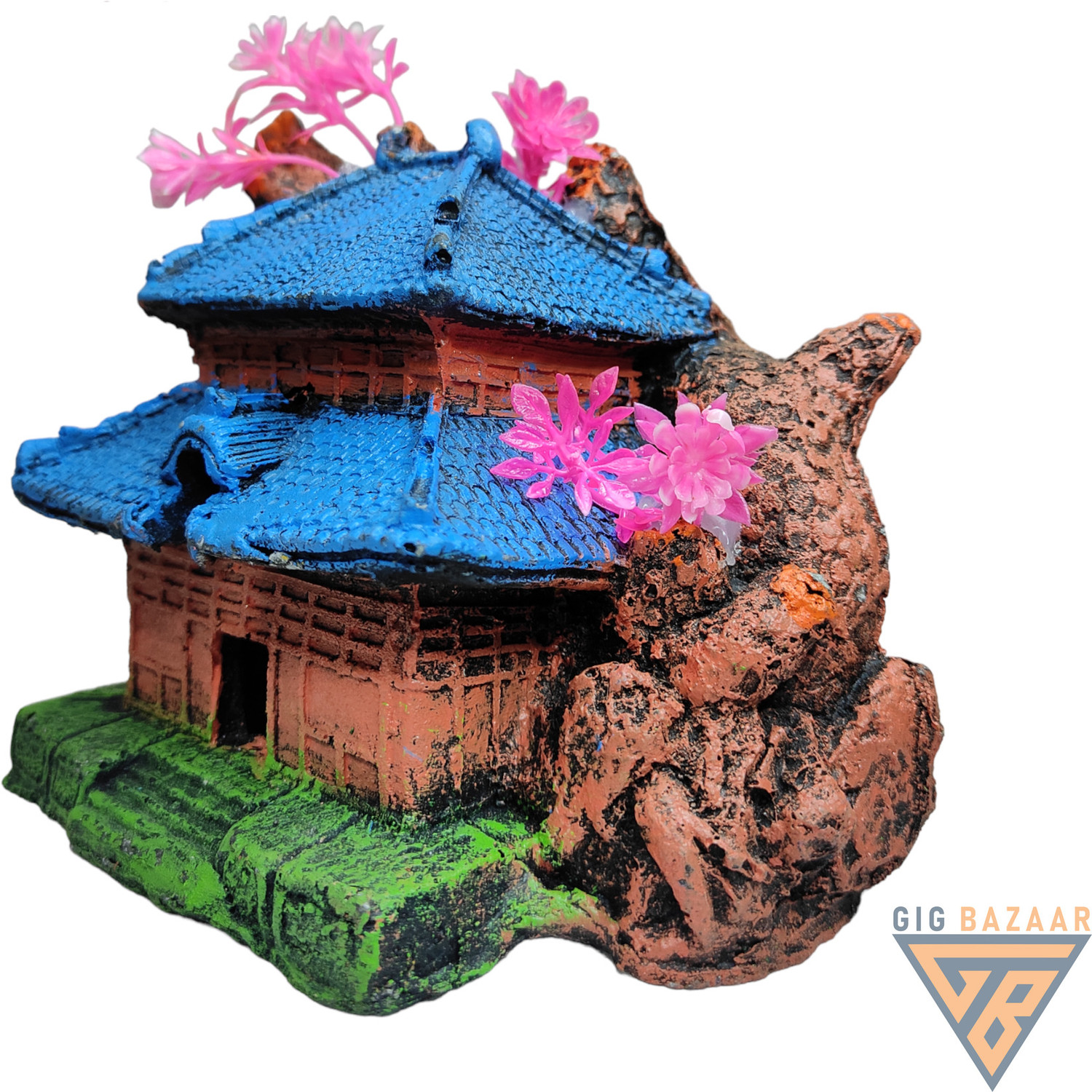 Image of GIG BAZAAR -Aquarium Monk House use for Fish Decoration Ornaments Laterite Planted Substrate (Multicolor, 0.3 kg)