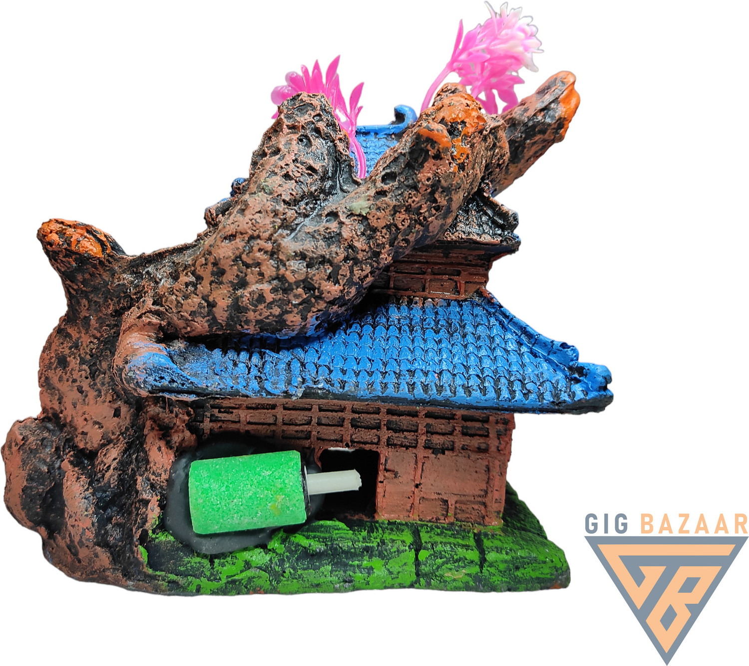 Image of GIG BAZAAR -Aquarium Monk House use for Fish Decoration Ornaments Laterite Planted Substrate (Multicolor, 0.3 kg)
