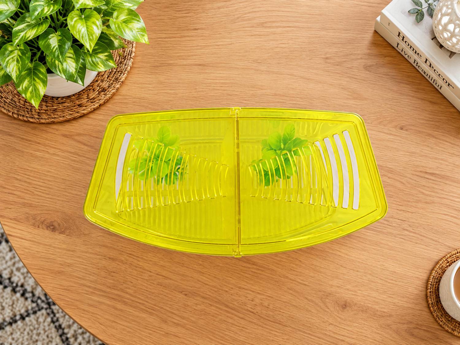 Fishkart 2 Compartment Pink Corner Aquarium - Image 4