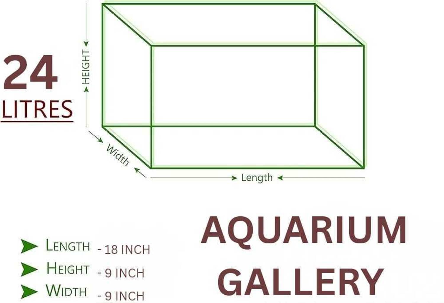 AquariumGallery 18x9x9 Inch Rectangle Aquarium Tank - Image 5