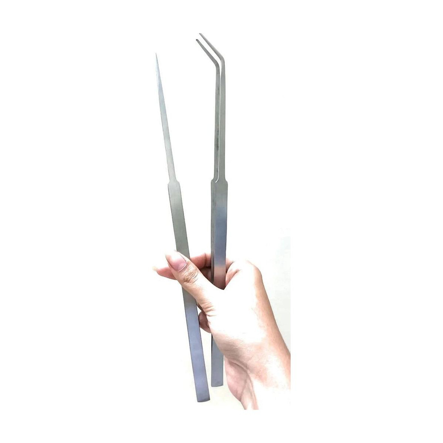 GOGNA Aquarium Tweezer Set – 2 Pieces (Straight & Curved) for Fish Tank Plant Aquarium Tool