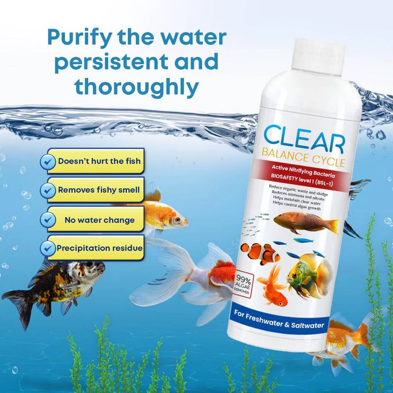 LootZoo Automatic Fish Tank Cleaner Fish Tank Water Purifier