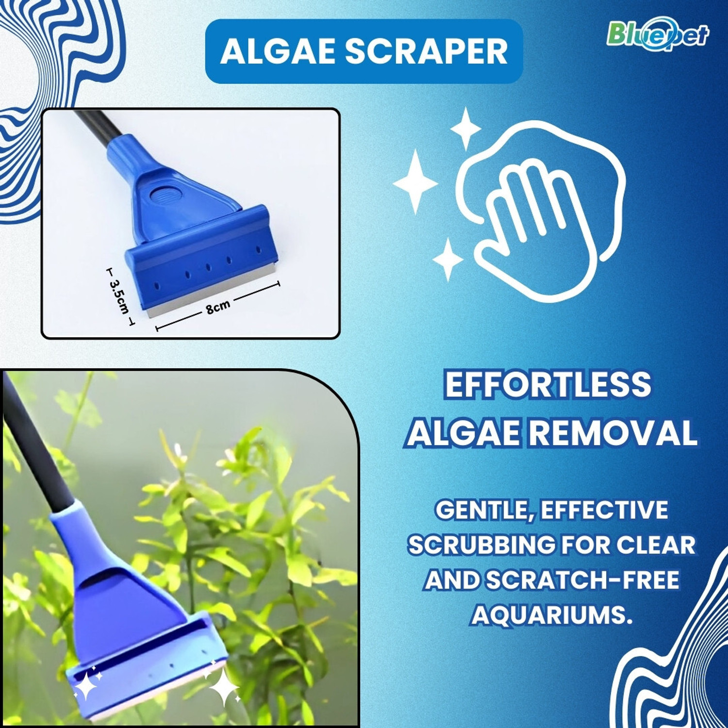 Image of Bluepet 5-in-1 Fish Tank Cleaning Kit for Aquarium Maintenance Aquarium Tool