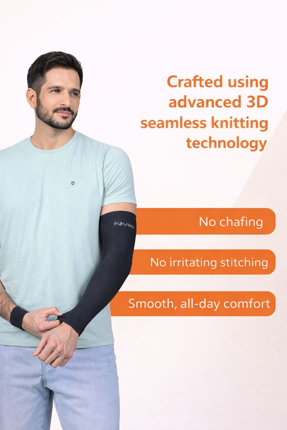 Image of FOVERA Polyester Arm Sleeve For Men & Women